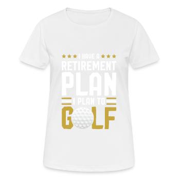Golfeur disant - T-shirt respirant Femme - blanc - Devant - AI Model Female 172 dark (172cm)