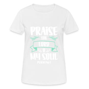 Bible verset prière Bible Jésus - T-shirt respirant Femme - blanc - Devant - AI Model Female 172 dark (172cm)