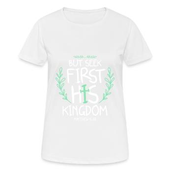 Bible verset Bible Jésus foi - T-shirt respirant Femme - blanc - Devant - AI Model Female 172 dark (172cm)