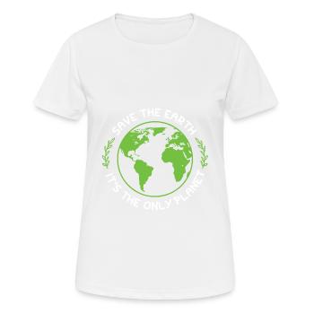 Klimaschutz Naturschutz - Frauen T-Shirt atmungsaktiv - Weiß - Vorne - AI Model Female 172 dark (172cm)