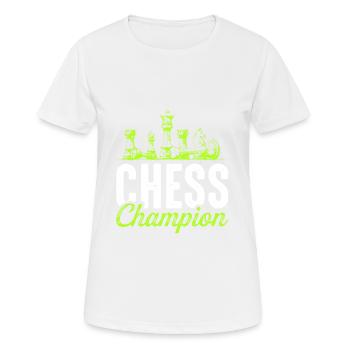 Chess Champion Chess - T-shirt respirant Femme - blanc - Devant - AI Model Female 172 dark (172cm)