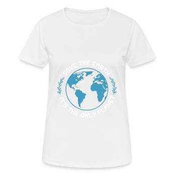 Klimaschutz Naturschutz - Frauen T-Shirt atmungsaktiv - Weiß - Vorne - AI Model Female 172 dark (172cm)