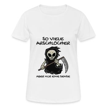 Sensenmann - Frauen T-Shirt atmungsaktiv - Weiß - Vorne - AI Model Female 172 dark (172cm)