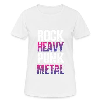 Rock Heavy Metal Musik - Frauen T-Shirt atmungsaktiv - Weiß - Vorne - AI Model Female 172 dark (172cm)
