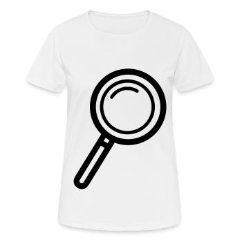 Lupe Symbol - Frauen T-Shirt atmungsaktiv - Weiß - Vorne - AI Model Female 172 dark (172cm)