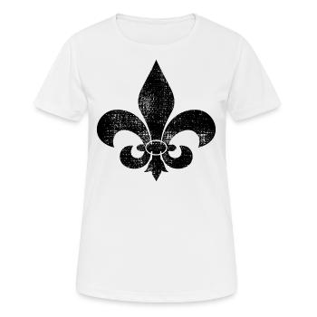 FLEUR DE LIS - Women's Breathable T-Shirt - white - Front - AI Model Female 172 dark (172cm)