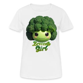 Brocoli Beauty Girl - T-shirt respirant Femme - blanc - Devant - AI Model Female 172 dark (172cm)