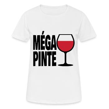 méga pinte - T-shirt respirant Femme - blanc - Devant - AI Model Female 172 dark (172cm)