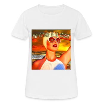 The Future is so bright - Women's Breathable T-Shirt - white - Front - AI Model Female 172 dark (172cm)