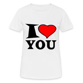 I love you - Women's Breathable T-Shirt - white - Front - AI Model Female 172 dark (172cm)