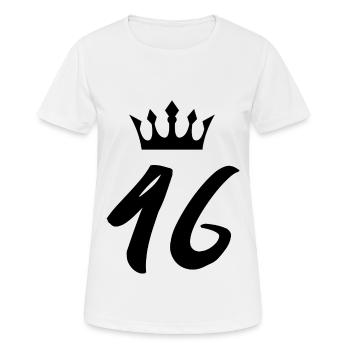 46 Number crown - Women's Breathable T-Shirt - white - Front - AI Model Female 172 dark (172cm)