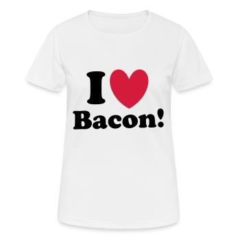 Bacon - Women's Breathable T-Shirt - white - Front - AI Model Female 172 dark (172cm)