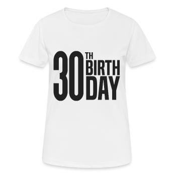 30e anniversaire - T-shirt respirant Femme - blanc - Devant - AI Model Female 172 dark (172cm)
