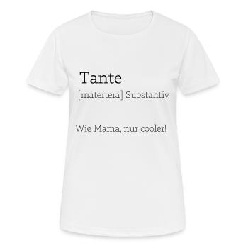 Geschenkidee für Tante - Frauen T-Shirt atmungsaktiv - Weiß - Vorne - AI Model Female 172 dark (172cm)