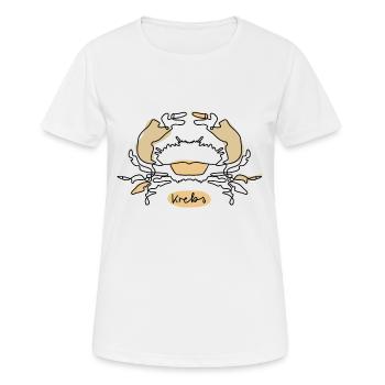 Sternzeichen Krebs - Frauen T-Shirt atmungsaktiv - Weiß - Vorne - AI Model Female 172 dark (172cm)