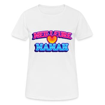 Meilleure maman. Reine des maman - T-shirt respirant Femme - blanc - Devant - AI Model Female 172 dark (172cm)