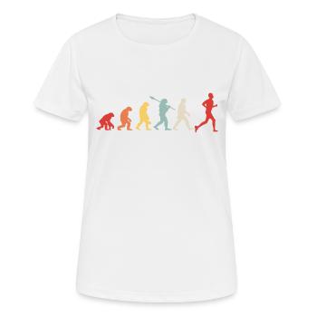Entwicklung des Marathons - Frauen T-Shirt atmungsaktiv - Weiß - Vorne - AI Model Female 172 dark (172cm)