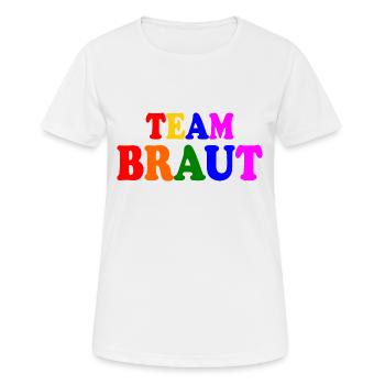 Team braut - Frauen T-Shirt atmungsaktiv - Weiß - Vorne - AI Model Female 172 dark (172cm)