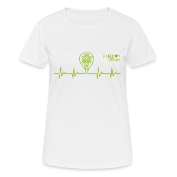 Padel bat - T-shirt respirant Femme - blanc - Devant - AI Model Female 172 dark (172cm)