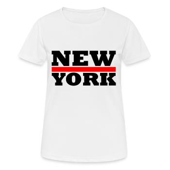 New york - Frauen T-Shirt atmungsaktiv - Weiß - Vorne - AI Model Female 172 dark (172cm)
