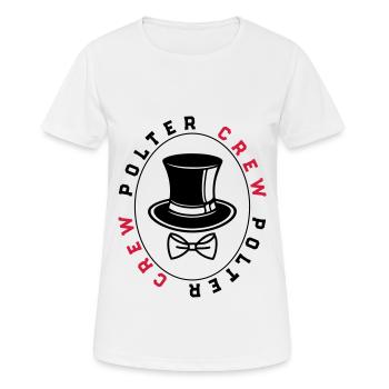 Polter Crew Verlobung Hochzeit - Frauen T-Shirt atmungsaktiv - Weiß - Vorne - AI Model Female 172 dark (172cm)