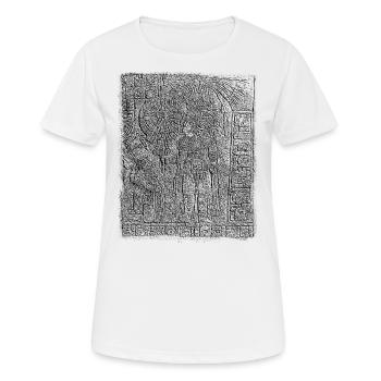 maya tafel black - Frauen T-Shirt atmungsaktiv - Weiß - Vorne - AI Model Female 172 dark (172cm)
