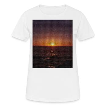 sunset again - Women's Breathable T-Shirt - white - Front - AI Model Female 172 dark (172cm)