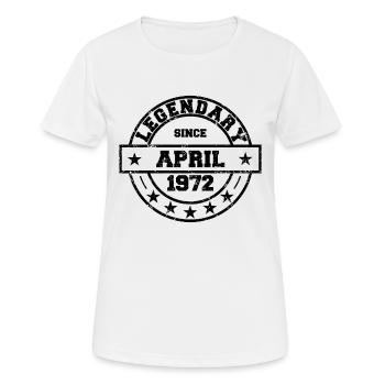 Légendaire depuis avril 1972 - Anniversaire - T-shirt respirant Femme - blanc - Devant - AI Model Female 172 dark (172cm)