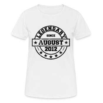 Legendary since August 2012 - Birthday - Women's Breathable T-Shirt - white - Front - AI Model Female 172 dark (172cm)