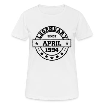 Legendary since April 1994 - Birthday - Women's Breathable T-Shirt - white - Front - AI Model Female 172 dark (172cm)