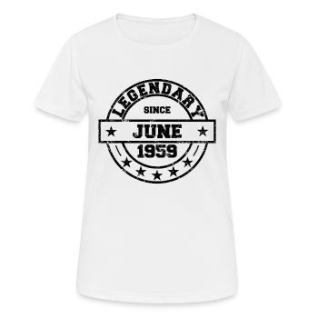 Legendary since June 1959 - Birthday - Women's Breathable T-Shirt - white - Front - AI Model Female 172 dark (172cm)