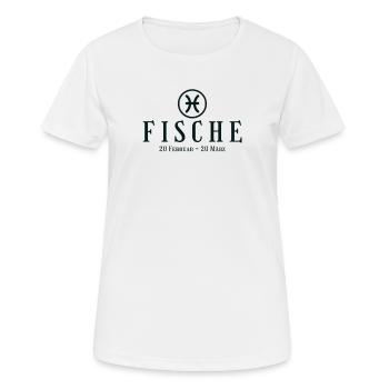 Sternzeichen Fische - Tierkreiszeichen - Geburtsta - Frauen T-Shirt atmungsaktiv - Weiß - Vorne - AI Model Female 172 dark (172cm)