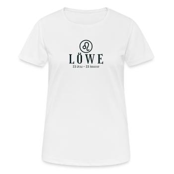 Sternzeichen Löwe - Tierkreiszeichen - Geburtstag - Frauen T-Shirt atmungsaktiv - Weiß - Vorne - AI Model Female 172 dark (172cm)