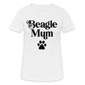 Beagle Mum - Women's Breathable T-Shirt - white - Front - AI Model Female 172 dark (172cm)