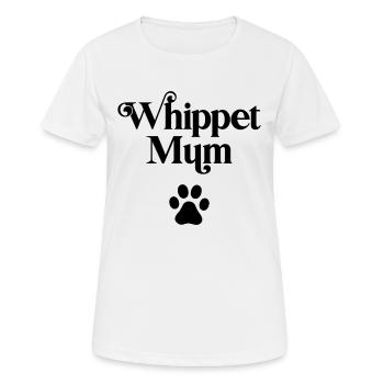 Whippet Mum - T-shirt respirant Femme - blanc - Devant - AI Model Female 172 dark (172cm)