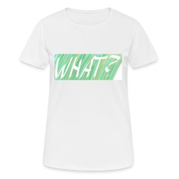 WHAT? Grüner Farbverlauf - Frauen T-Shirt atmungsaktiv - Weiß - Vorne - AI Model Female 172 dark (172cm)
