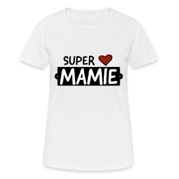 Super mamie - T-shirt respirant Femme - blanc - Devant - AI Model Female 172 dark (172cm)