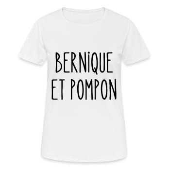 bernique et pompon - T-shirt respirant Femme - blanc - Devant - AI Model Female 172 dark (172cm)