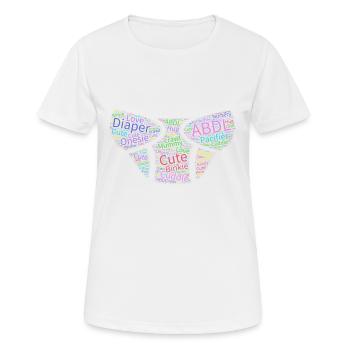 Adult Baby Diaper Lover - Wordart - Frauen T-Shirt atmungsaktiv - Weiß - Vorne - AI Model Female 172 dark (172cm)