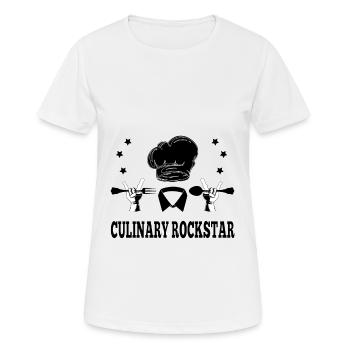 Kochkunst Star - Chefkoch Geschenkidee - Frauen T-Shirt atmungsaktiv - Weiß - Vorne - AI Model Female 172 dark (172cm)