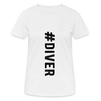 Plongée plongée Plongée Plongée Cadeau - T-shirt respirant Femme - blanc - Devant - AI Model Female 172 dark (172cm)