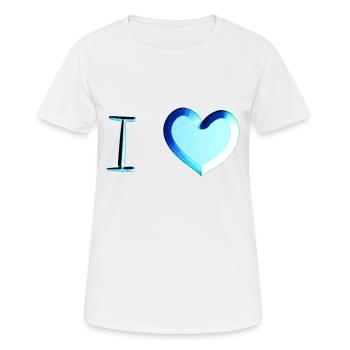 J’adore écrire des paillettes bleues - T-shirt respirant Femme - blanc - Devant - AI Model Female 172 dark (172cm)
