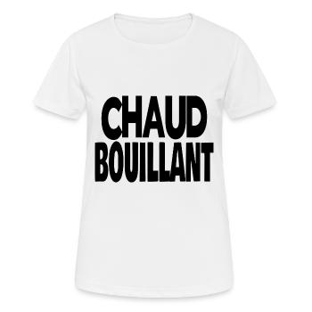 chaud bouillant - T-shirt respirant Femme - blanc - Devant - AI Model Female 172 dark (172cm)