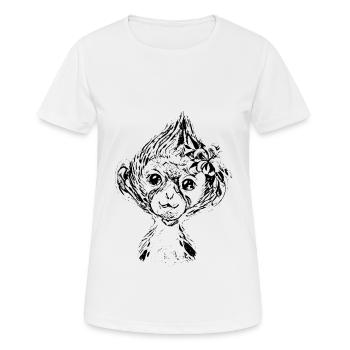 Singes - T-shirt respirant Femme - blanc - Devant - AI Model Female 172 dark (172cm)