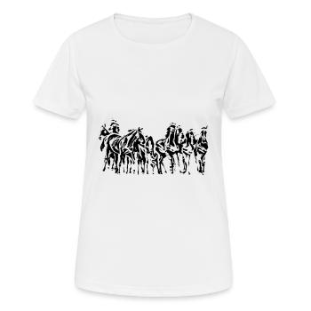 Chevaux sauvages - T-shirt respirant Femme - blanc - Devant - AI Model Female 172 dark (172cm)