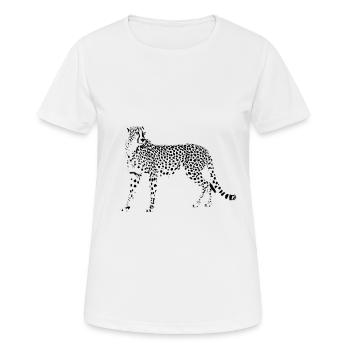guépard - T-shirt respirant Femme - blanc - Devant - AI Model Female 172 dark (172cm)
