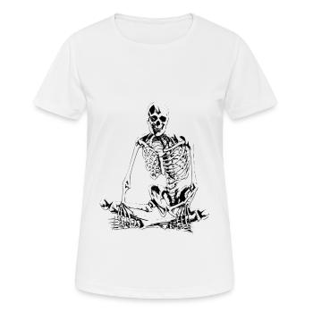 skeleton - Women's Breathable T-Shirt - white - Front - AI Model Female 172 dark (172cm)