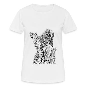 cheetah - Women's Breathable T-Shirt - white - Front - AI Model Female 172 dark (172cm)