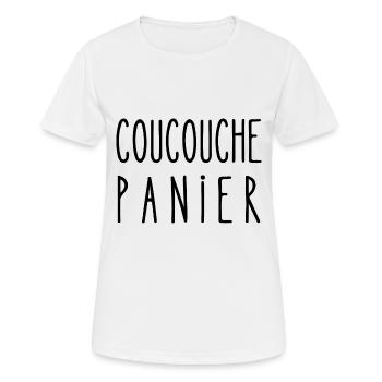 coucouche panier - T-shirt respirant Femme - blanc - Devant - AI Model Female 172 dark (172cm)