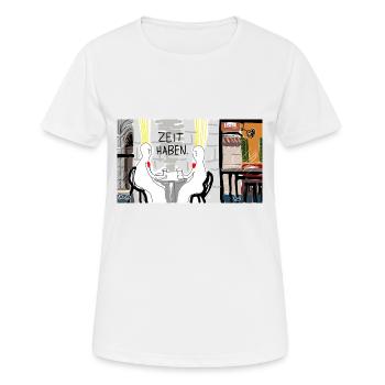Zeit haben. - Frauen T-Shirt atmungsaktiv - Weiß - Vorne - AI Model Female 172 dark (172cm)